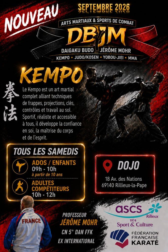 Affiche Kempo - DBJM Daigaku Budo Jérôme Mohr